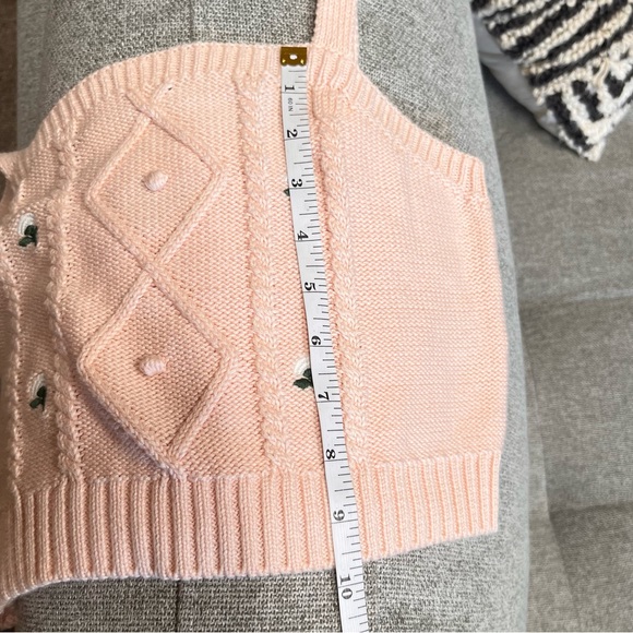 Wild Fable Crop Knit Embroidered Top Size M - Picture 7 of 8